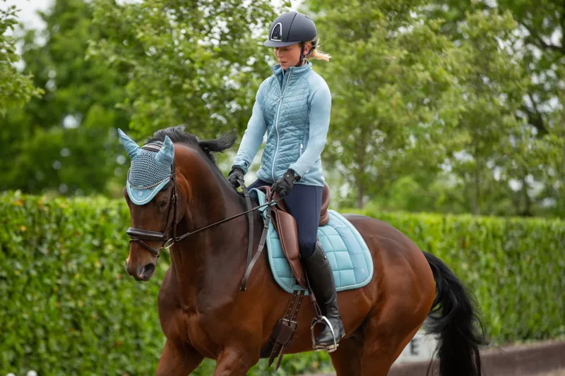 Hy Equestrian Synergy Sync Lightweight Padded Jacket - Aqua-3